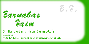 barnabas haim business card